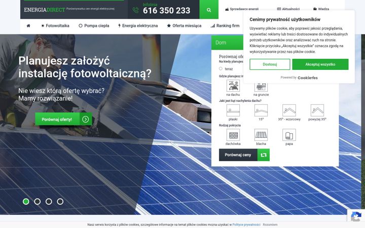 Ekrano kopija energiadirect.pl