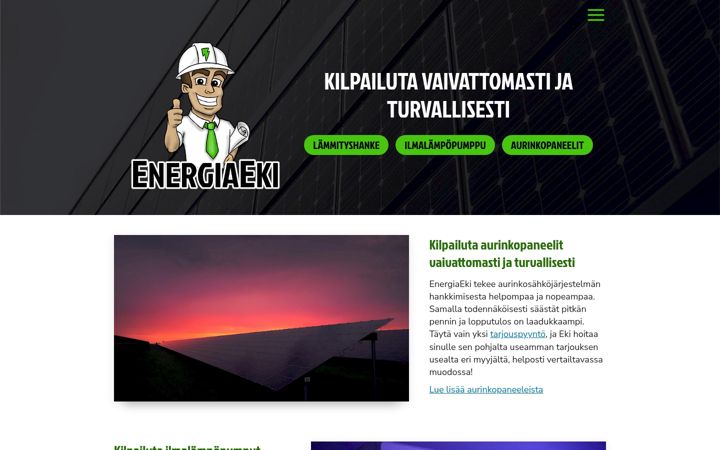 Екранна снимка на energiaeki.fi