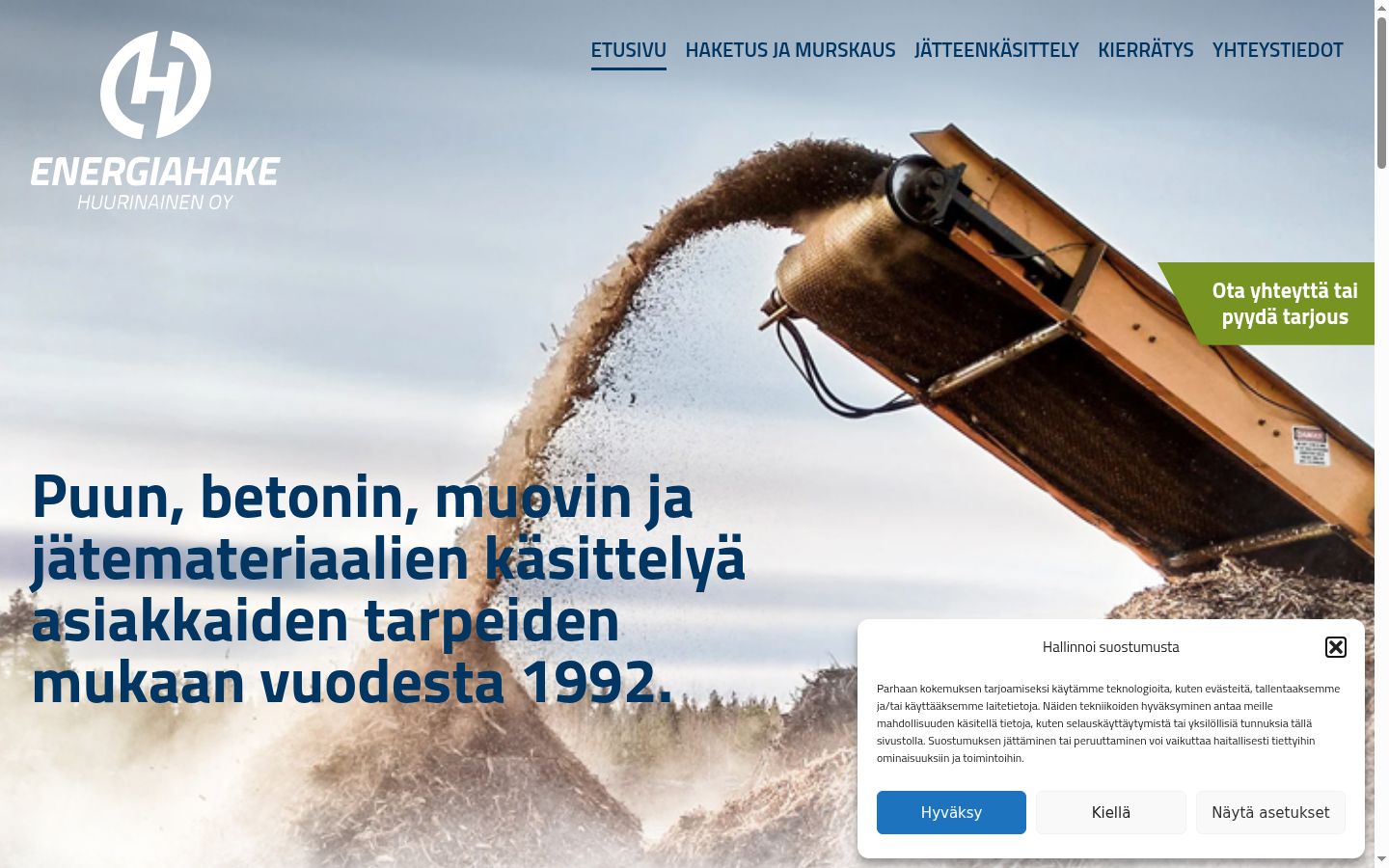 Sutikimo reklamjuostės, rodytos prieš bet kokią sąveiką, ekrano kopija