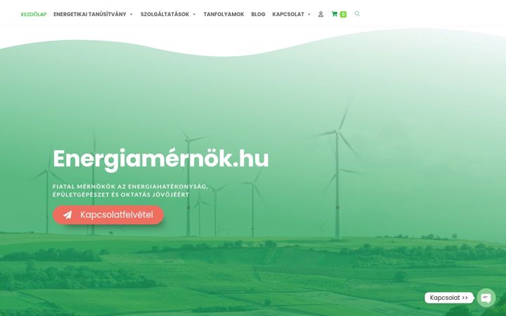 Snímek obrazovky energiamernok.hu