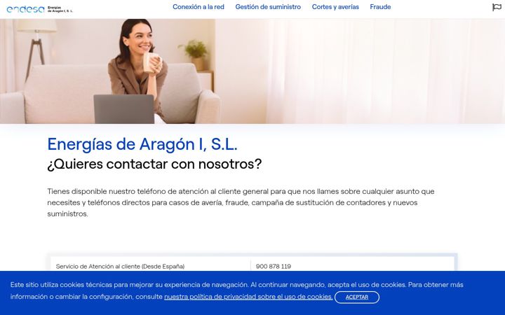 Screenshot of energiasdearagon.com