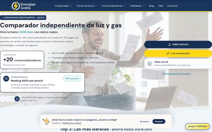 Screenshot of energiasgratis.com