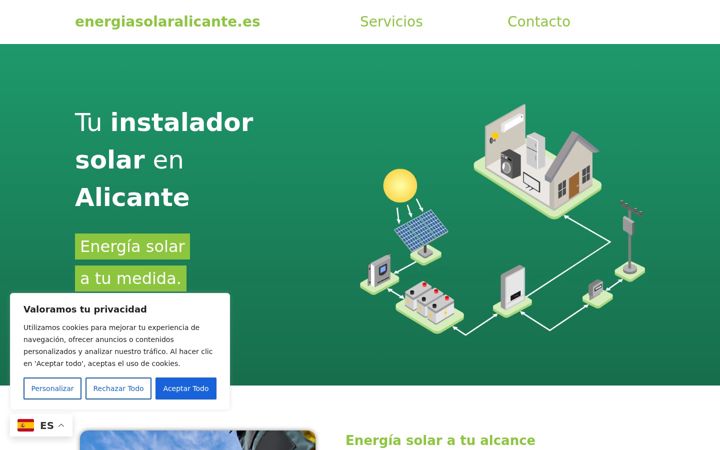 Екранна снимка на energiasolaralicante.es