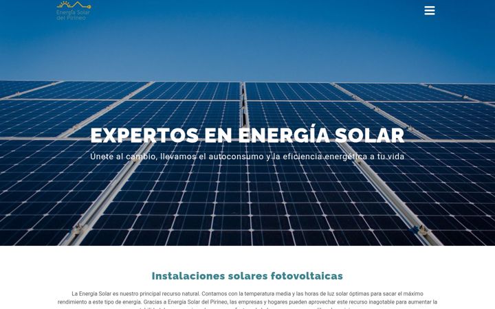 Екранна снимка на energiasolardelpirineo.es