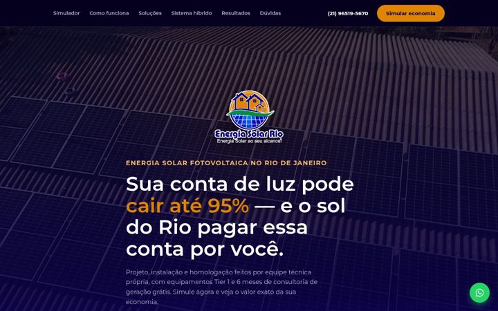 Ekrānuzņēmums no energiasolarrio.com.br