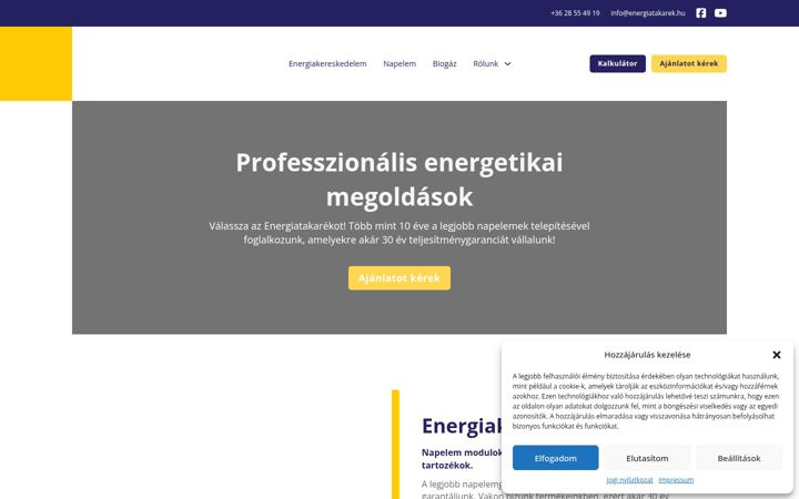 Snímek obrazovky energiatakarek.hu