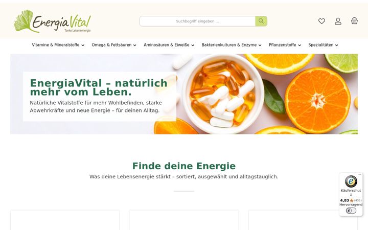 Ekrānuzņēmums no energiavital.de