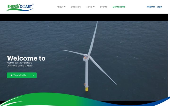 Snímek obrazovky energicoast.co.uk