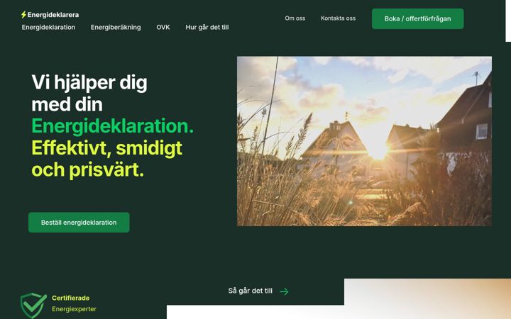 Screenshot von energideklarera.se