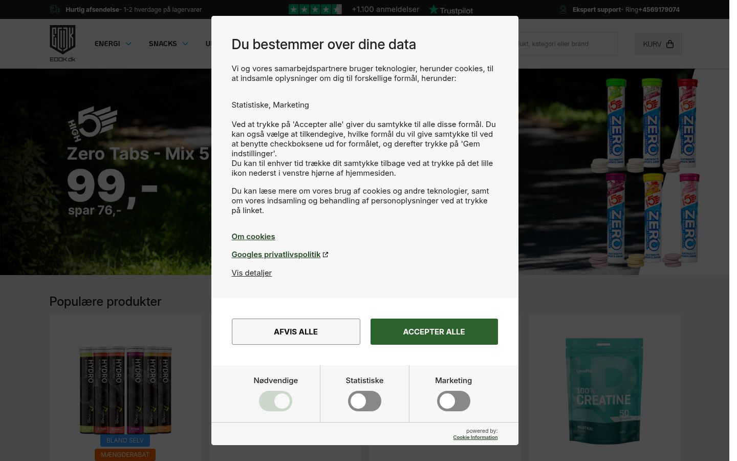 Snímka obrazovky banera súhlasu zobrazeného pred akoukoľvek interakciou