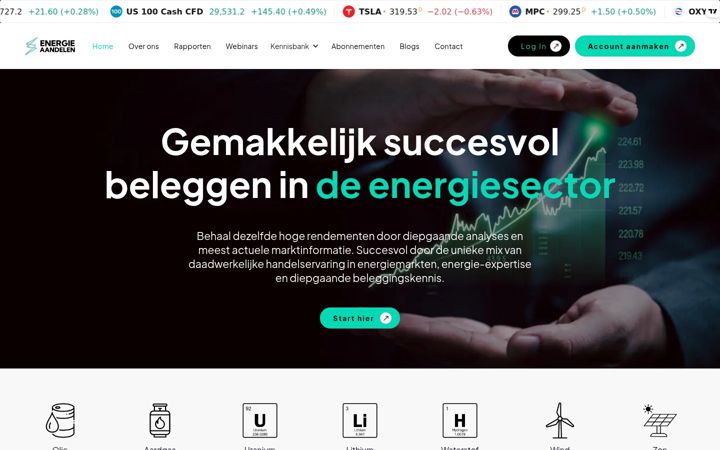Snímek obrazovky energie-aandelen.nl