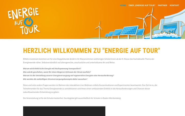 Skjámynd af energie-auf-tour.de