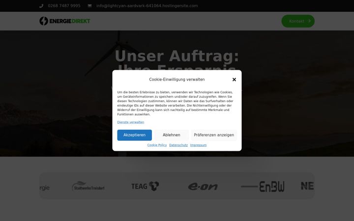 Captura de pantalla de energie-direkt24.de