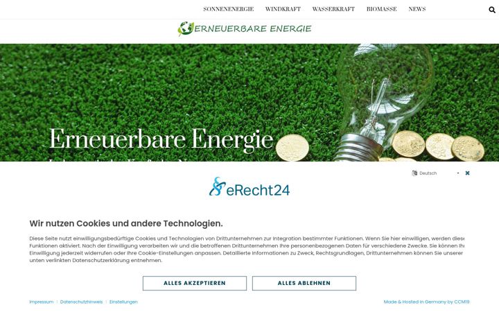 Screenshot von energie-erneuerbar.eu