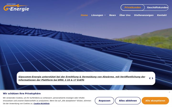 Screenshot von energie-gipscomm.de