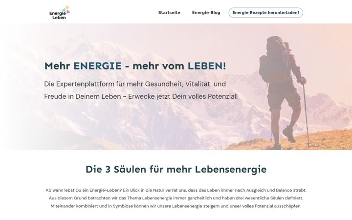 Screenshot of energie-leben.com