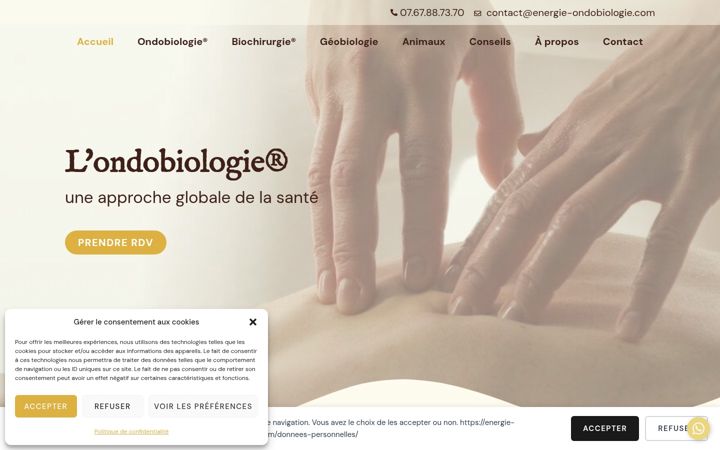 Screenshot of energie-ondobiologie.com