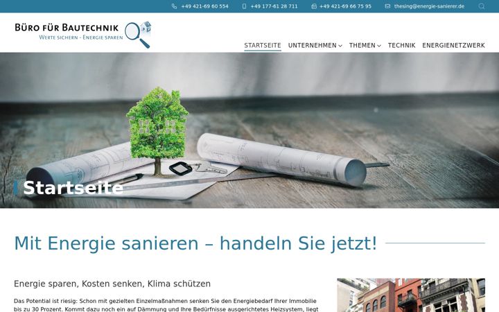Screenshot von energie-sanierer.de