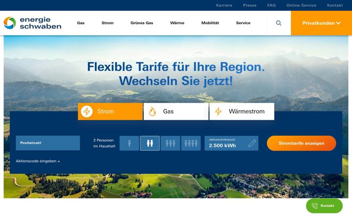 Screenshot von energie-schwaben.de