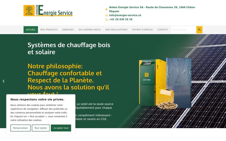 Capture d'écran de energie-service.ch