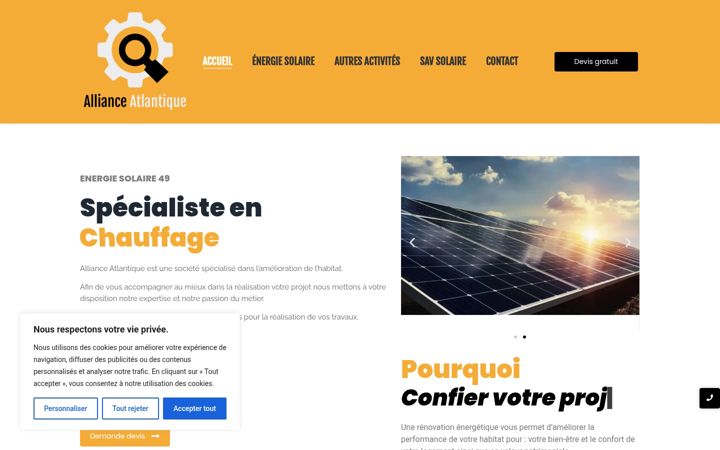 Screenshot of energie-solaire-49.fr