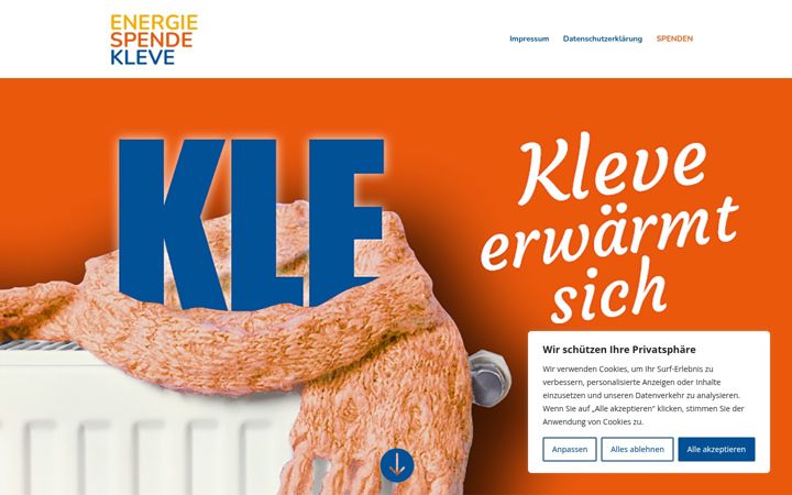 Screenshot von energie-spende-kleve.de