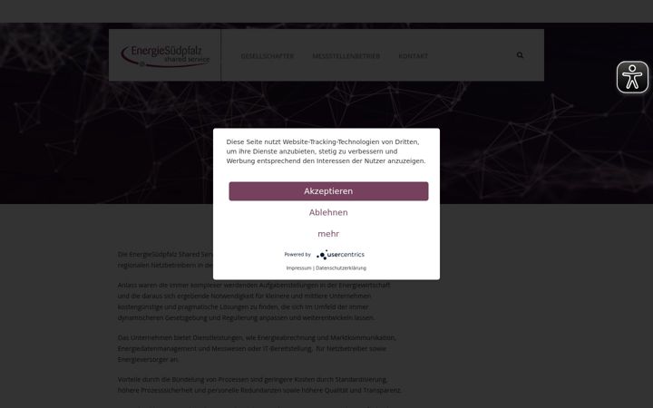 Screenshot von energie-suedpfalz-service.de