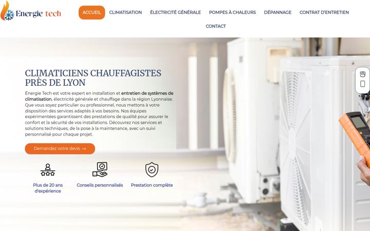 Screenshot of energie-techclim.fr