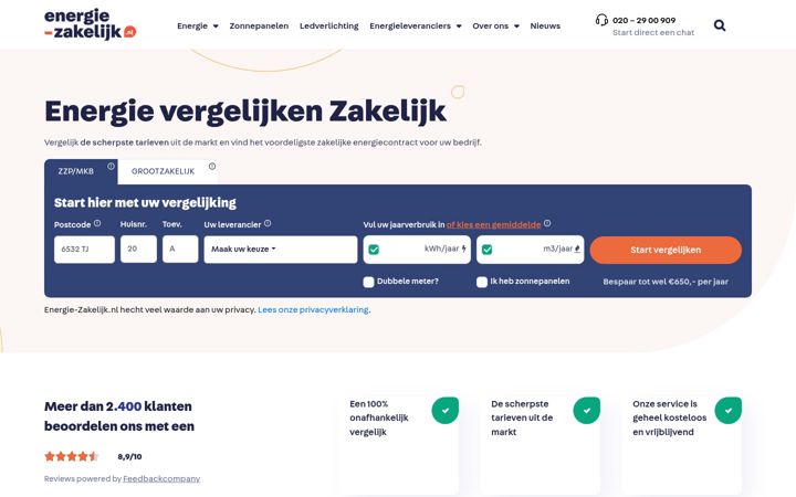Snímek obrazovky energie-zakelijk.nl