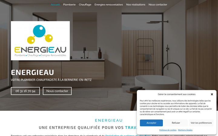 Screenshot of energieau.fr