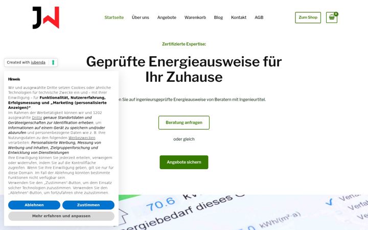 Captura de ecrã de energieausweis-ing.de