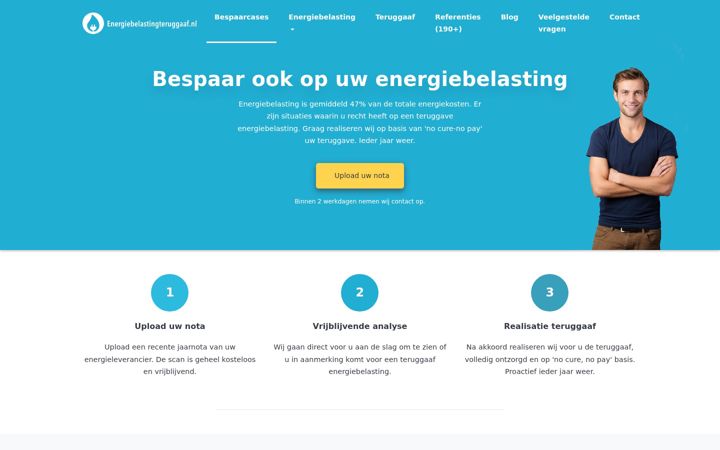 Ekrano kopija energiebelastingteruggaaf.nl