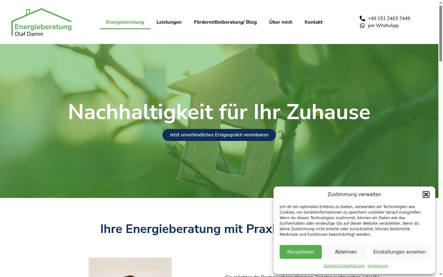 Screenshot van de toestemmingsbanner zoals getoond vóór enige interactie
