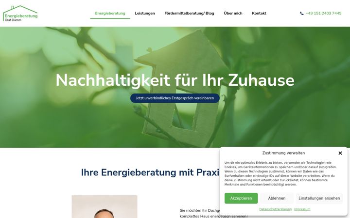 Captura de ecrã de energieberater-damm.de
