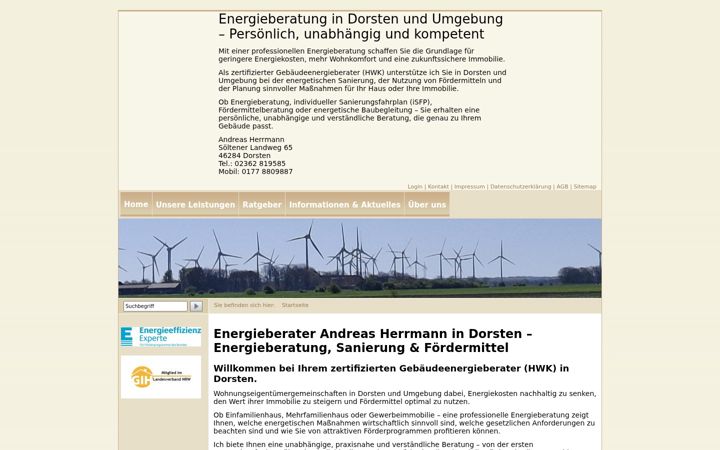 Captura de ecrã de energieberater-dorsten.de
