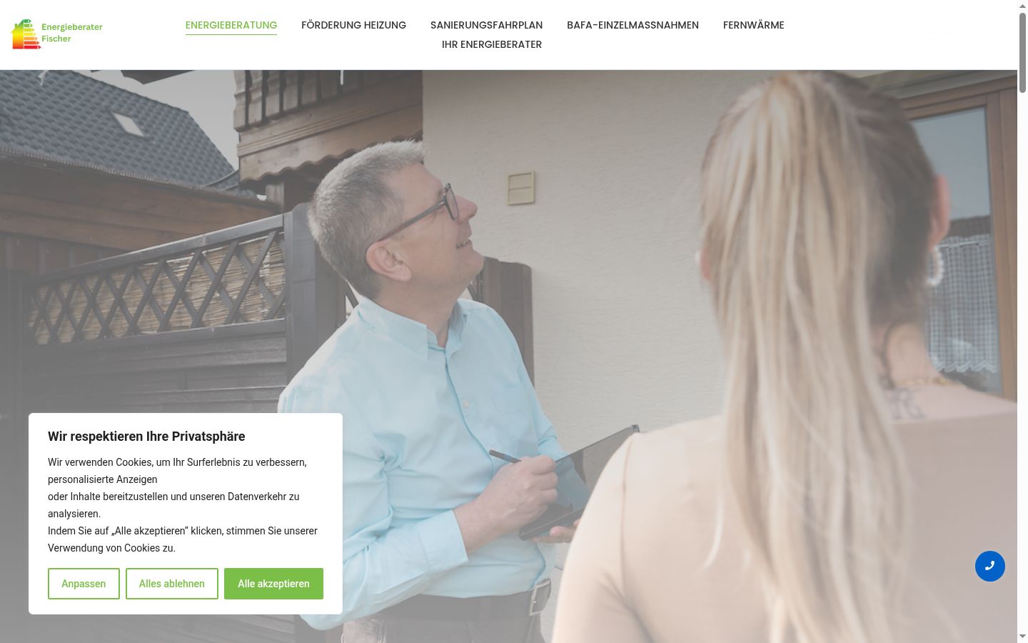 Screenshot van de toestemmingsbanner zoals getoond vóór enige interactie