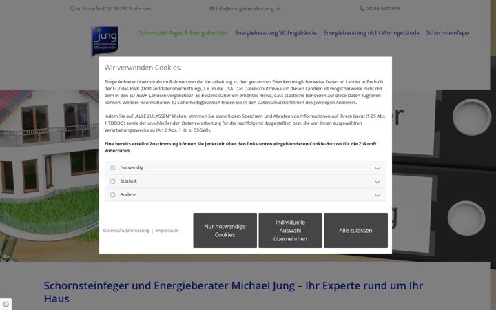 Captura de ecrã de energieberater-jung.de