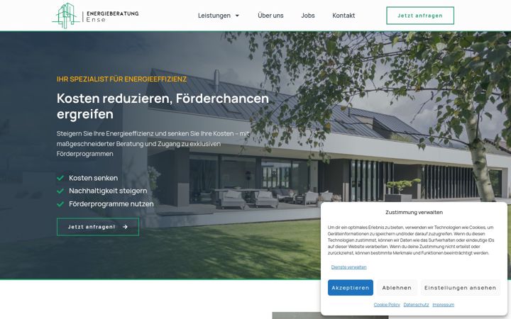 Captura de pantalla de energieberatung-ense.de