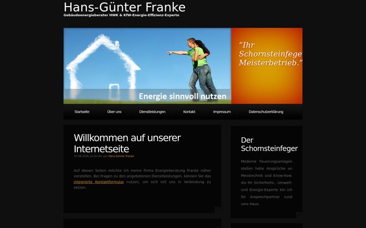 Captura de pantalla de energieberatung-franke.de