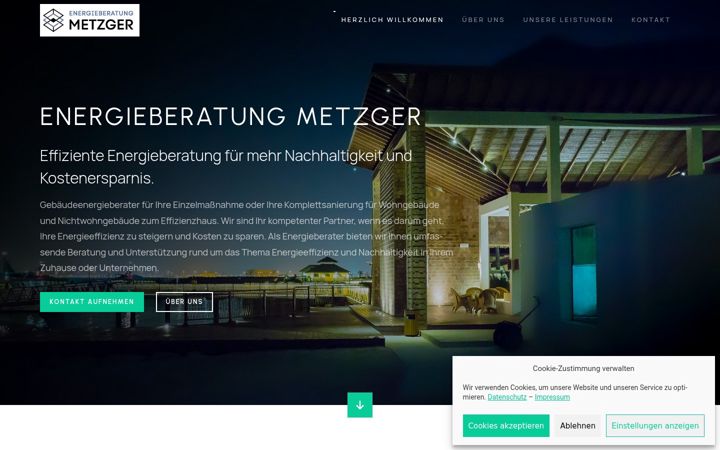 Screenshot of energieberatung-metzger.de