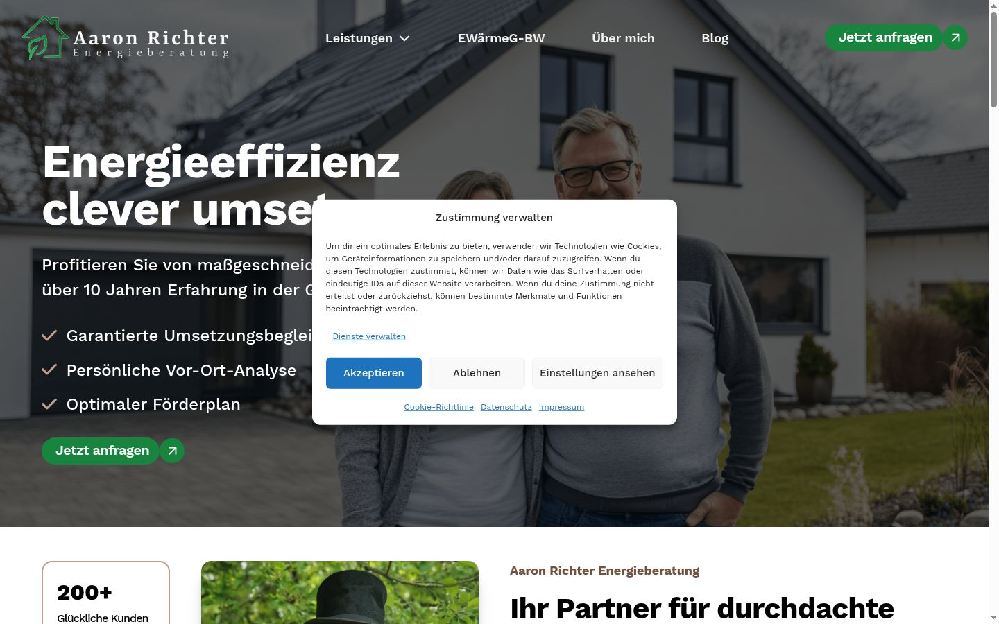 Screenshot tal-banner tal-kunsens muri qabel kwalunkwe interazzjoni
