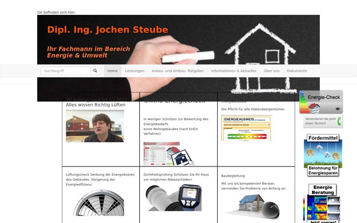 Skjámynd af energieberatung-steube.de