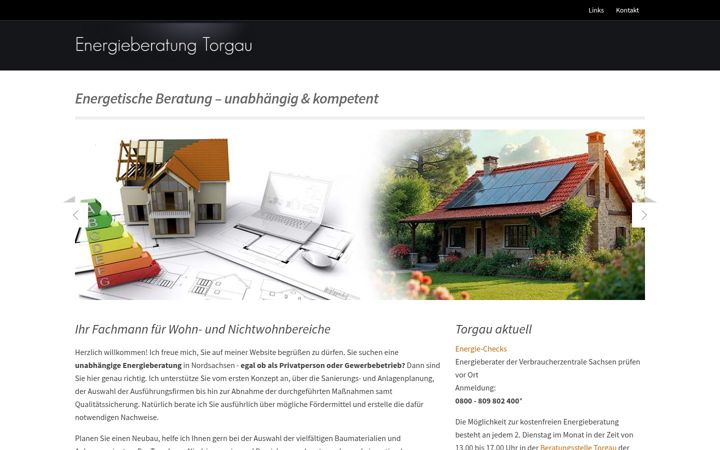 Screenshot of energieberatung-torgau.de