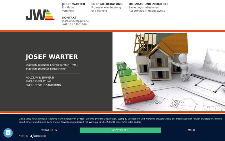 Screenshot of energieberatung-warter.de