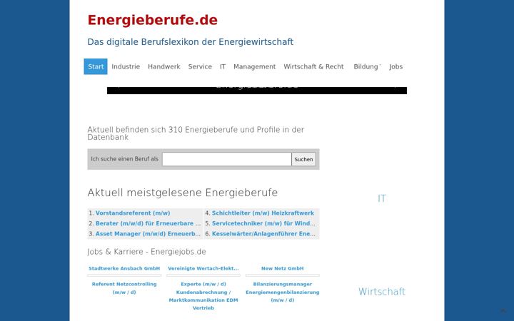 Screenshot of energieberufe.de
