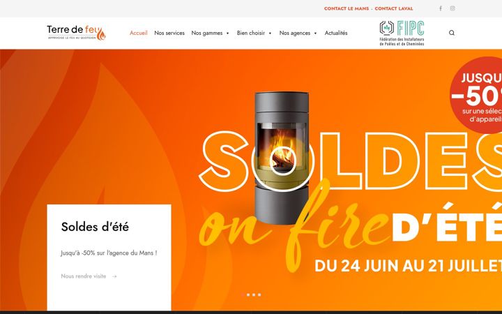 Captură de ecran a energiebois72.fr