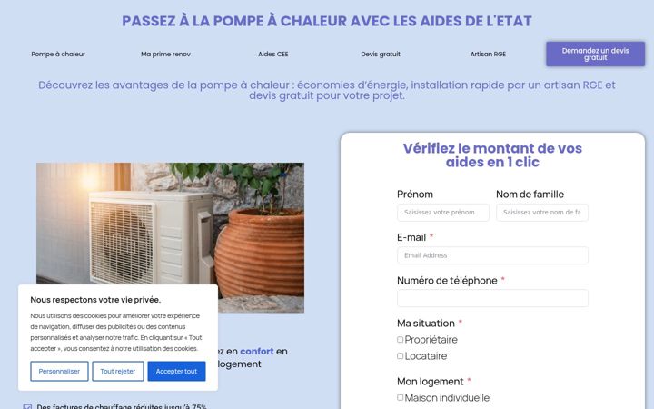 Screenshot of energiechauffage.fr