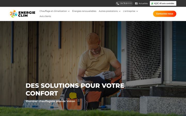 Screenshot of energieclim-38.fr