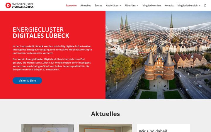 Screenshot of energiecluster-luebeck.de