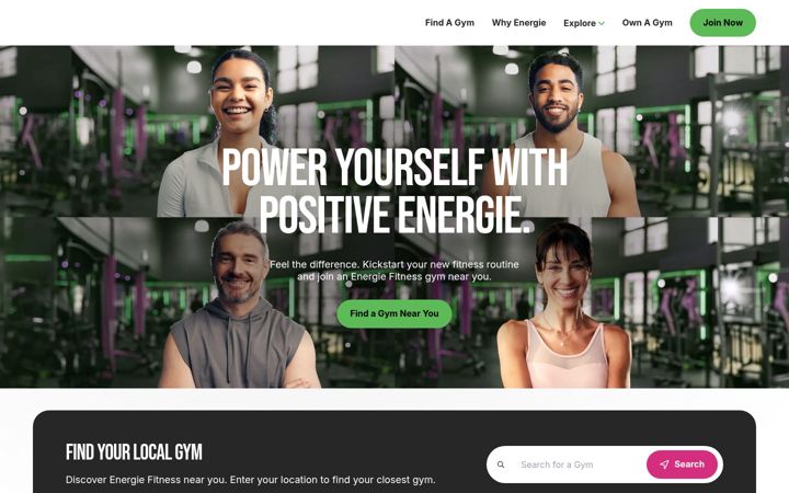 Screenshot of energiefitness.com